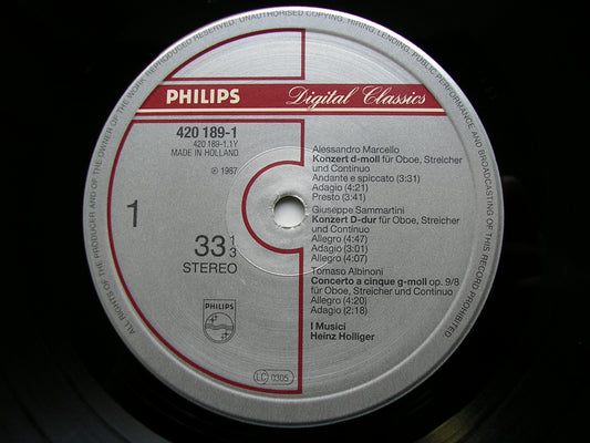 ALBINONI / CIMAROSA / MARCELLO / SAMMARTINI / LOTTI : OBOE CONCERTOS    HOLLIGER / I MUSICI      420 189