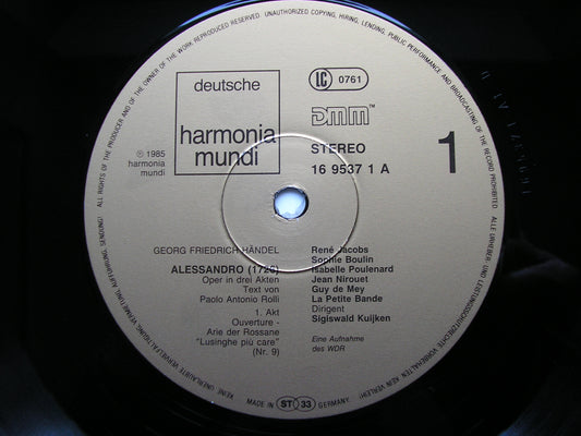 HANDEL: ALESSANDRO     SOLOISTS / LA PETITE BAND / KUIJKEN     4LP     1C 157 16 9537