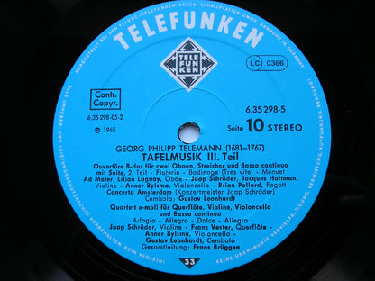 TELEMANN: TAFELMUSIK (1733)  Productions 1 / 2 / 3    SOLOISTS / CONCERT) AMSTERDAM / BRUGGEN     6LP     6.35298