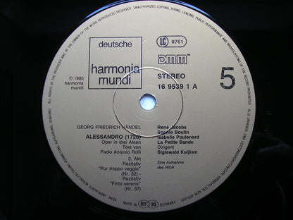 HANDEL: ALESSANDRO     SOLOISTS / LA PETITE BAND / KUIJKEN     4LP     1C 157 16 9537