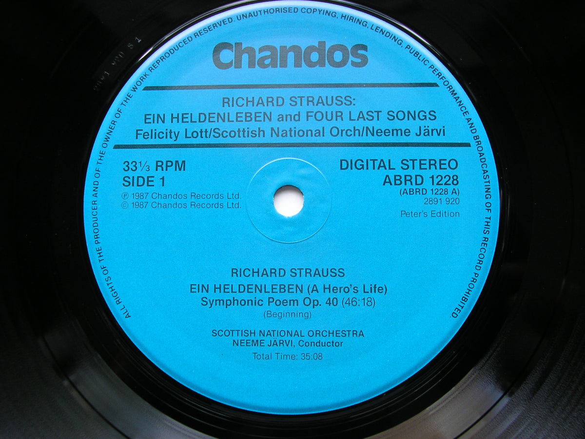 STRAUSS: EIN HELDENLEBEN / FOUR LAST SONGS     LOTT / SCOTTISH NATIONAL ORCHESTRA / JARVI      ABRD 1228