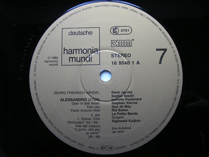 HANDEL: ALESSANDRO     SOLOISTS / LA PETITE BAND / KUIJKEN     4LP     1C 157 16 9537