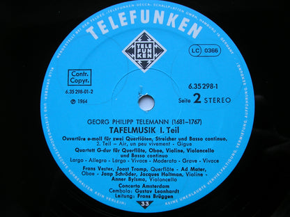 TELEMANN: TAFELMUSIK (1733)  Productions 1 / 2 / 3    SOLOISTS / CONCERT) AMSTERDAM / BRUGGEN     6LP     6.35298