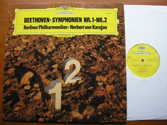 BEETHOVEN: SYMPHONIES Nos. 1 & 2     KARAJAN / BERLIN PHILHARMONIC    2531 101