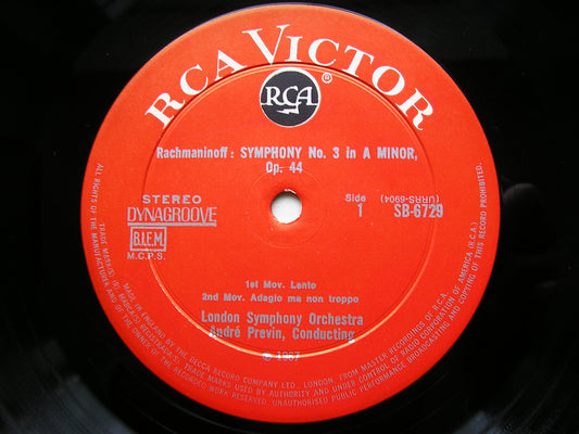 RACHMANINOV: SYMPHONY No. 3 / THE ROCK       PREVIN / LONDON SYMPHONY     SB 6729