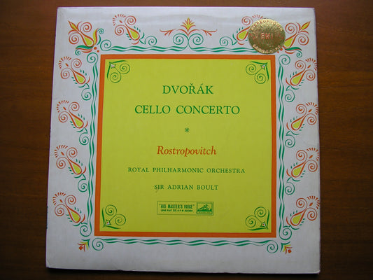 DVORAK: CELLO CONCERTO     ROSTROPOVICH / ROYAL PHILHARMONIC / BOULT     ASD 358