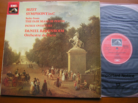 BIZET: SYMPHONY in C / THE FAIR MAID OF PERTH Suite / OVERTURE Patrie      DANIEL BARENBOIM / ORCHESTRE de PARIS     ASD 3277