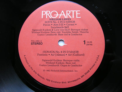 LAWES: LOVE SONGS & CONSORTS     SOLOISTS / LEONHARDT     PAL 1061