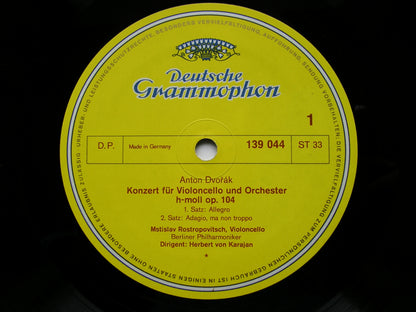 DVORAK: CELLO CONCERTO / TCHAIKOVSKY: ROCOCO VARIATIONS    ROSTROPOVICH / BPO / KARAJAN    139 044