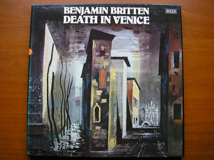 BRITTEN: DEATH IN VENICE    PEARS / SHIRLEY-QUIRK / ENGLISH OPERA GROUP / ENGLISH CHAMBER ORCHESTRA / BEDFORD   3LP   test pressing    SET 581-3