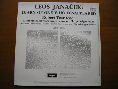 JANACEK: DIARY OF ONE WHO DISAPPEARED     TEAR / BAINBRIDGE / LEDGER     ZRG 692