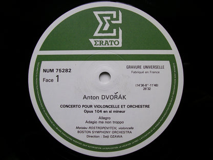 DVORAK: CELLO CONCERTO / TCHAIKOVSKY: ROCOCO VARIATIONS     ROSTROPOVICH / BOSTON SYMPHONY / OZAWA     NUM 75282