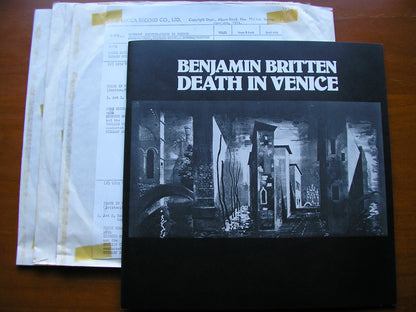 BRITTEN: DEATH IN VENICE    PEARS / SHIRLEY-QUIRK / ENGLISH OPERA GROUP / ENGLISH CHAMBER ORCHESTRA / BEDFORD   3LP   test pressing    SET 581-3