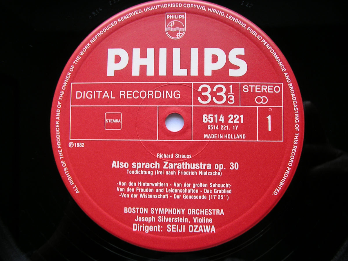 STRAUSS: ALSO SPRACH ZARATHUSTRA      OZAWA / BOSTON SYMPHONY    6514 221