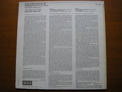 RACHMANINOV: SYMPHONY No. 3 / THE ROCK       WELLER / LONDON PHILHARMONIC     SXL 6720