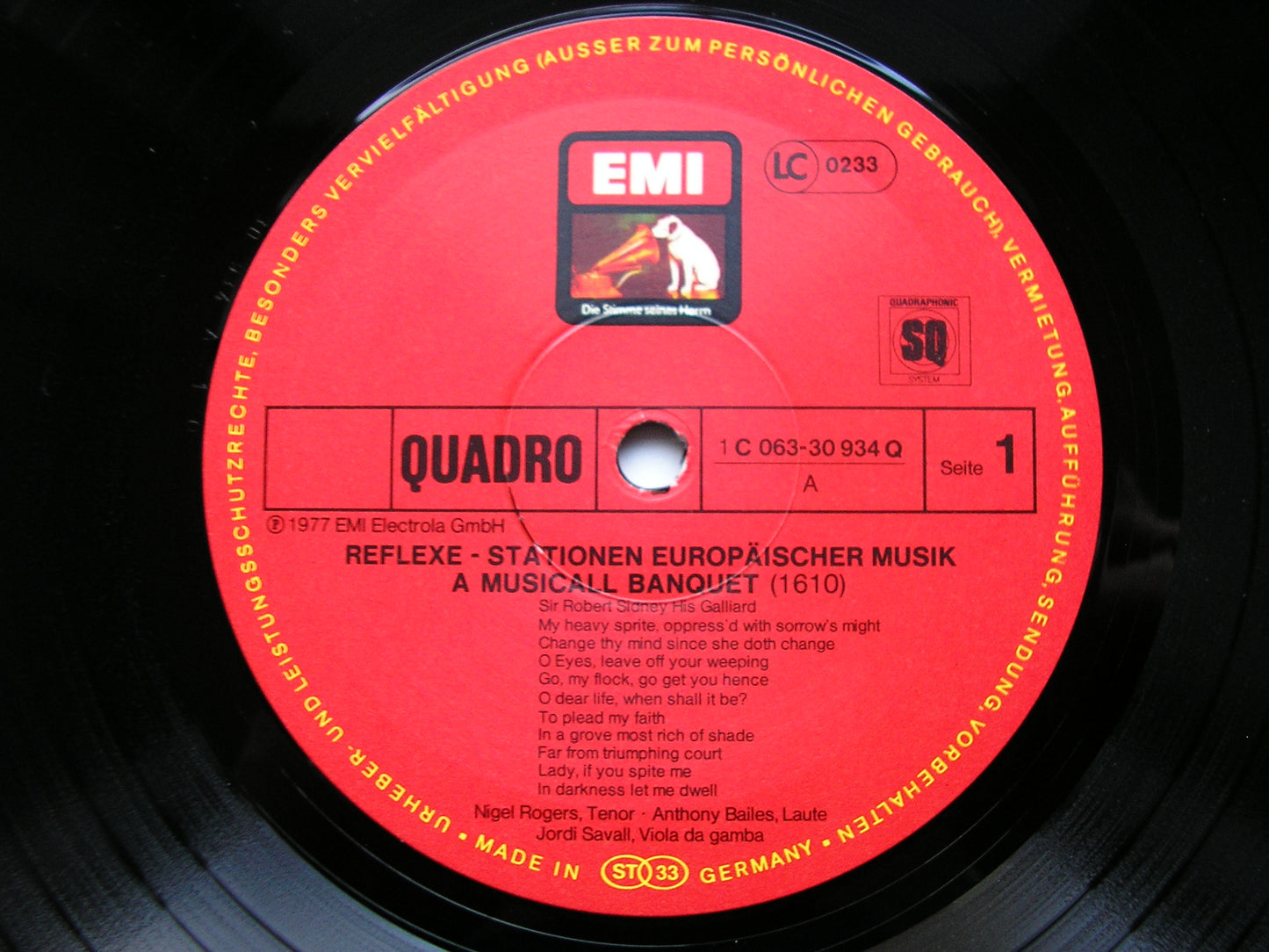 A MUSICALL BANQUET: DOWLAND / MARTIN / HALES / CACCINI / GUEDRON / BATCHELAR / TESSIER