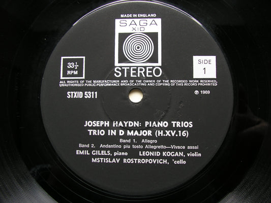 HAYDN: PIANO TRIOS Nos. 16 & 17      ROSTROPOVICH / GILELS / KOGAN     XID 5311