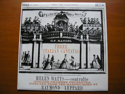 HANDEL: THREE ITALIAN CANTATAS    HELEN WATTS / ENGLISH CHAMBER ORCHESTRA / LEPPARD     SOL 60046