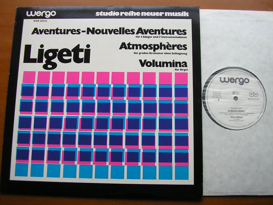 LIGETI: AVENTURES / ATMOSPHERES / VOLUMINA     SOLOISTS / WELIN / BADEN-BADEN SYMPHONY / BOUR     WER 60022