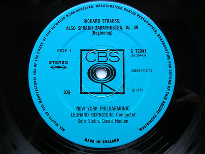 STRAUSS: ALSO SPRACH ZARATHUSTRA      BERNSTEIN / NEW YORK PHILHARMONIC     72941