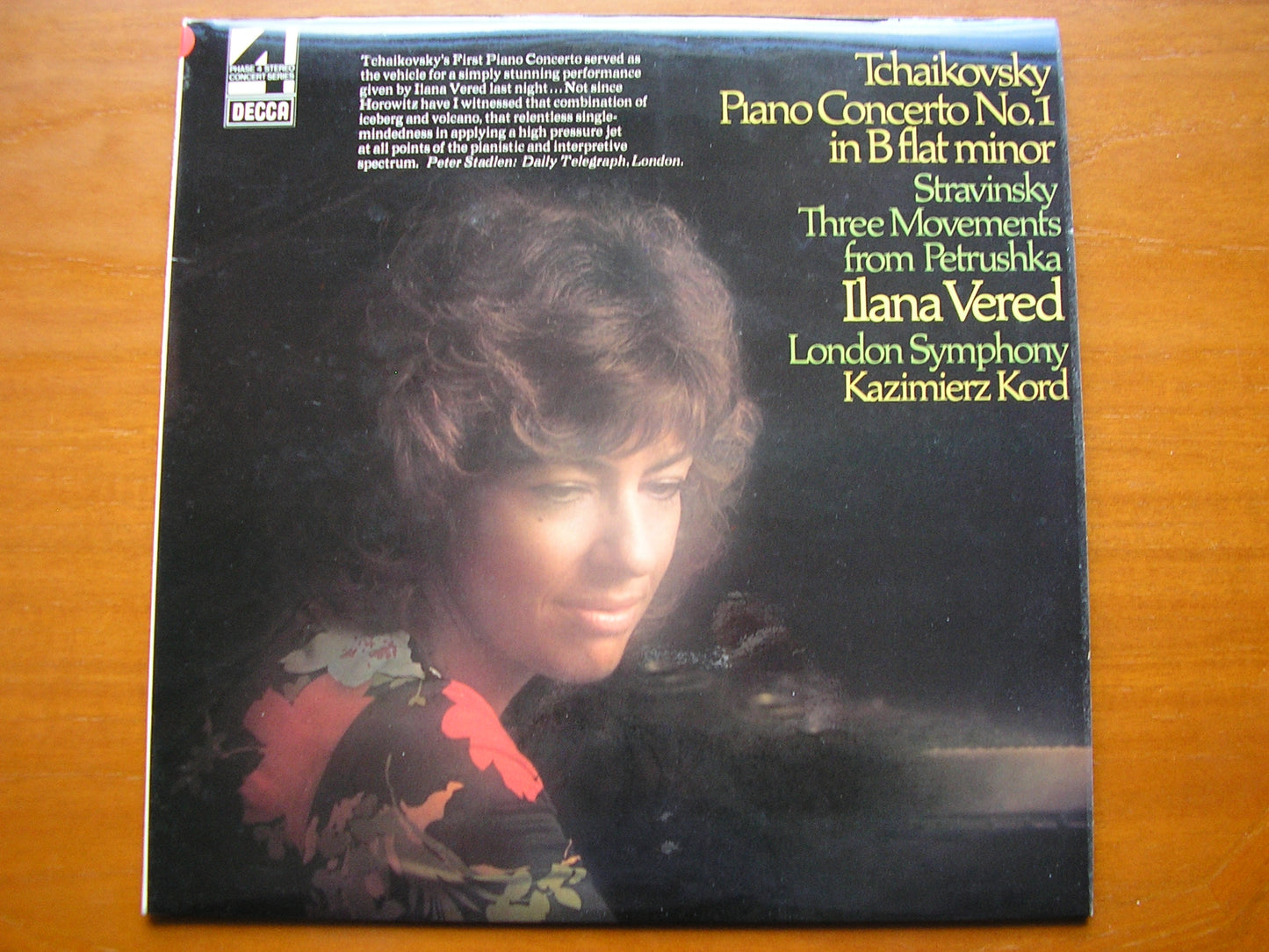 TCHAIKOVSKY: PIANO CONCERTO No. 1 / STRAVINSKY: 3 pieces from PETRUSHKA     VERED / LONDON SYMPHONY / KORD    test pressing     PFS 4362