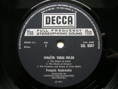 JANACEK: TARAS BULBA  / LACHIAN DANCES     HUYBRECHTS / LONDON PHILHARMONIC     SXL 6507