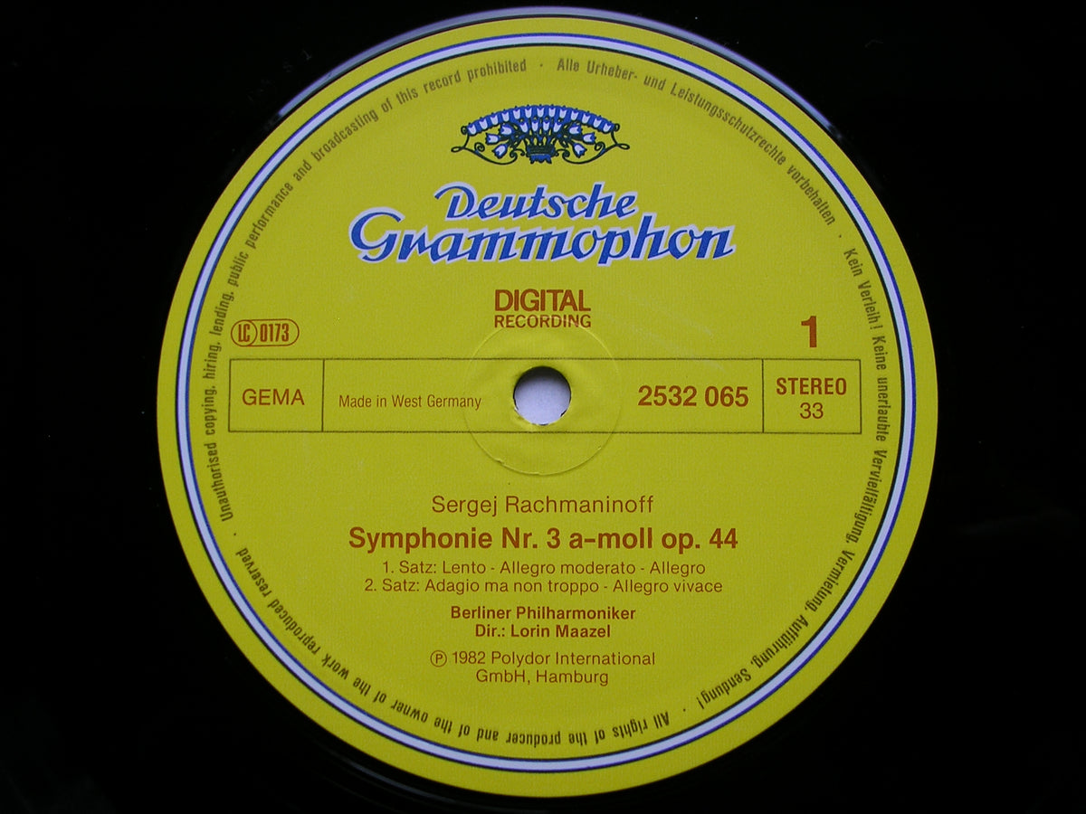 RACHMANINOV: SYMPHONY No. 3 / THE ISLE OF THE DEAD       MAAZEL / BERLIN PHILHARMONIC      2532 065