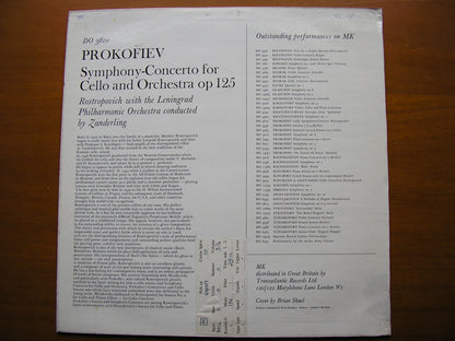 PROKOFIEV: CELLO CONCERTO     ROSTROPOVICH / LENINGRAD PHILHARMONIC / ZANDERLING     DO 3810