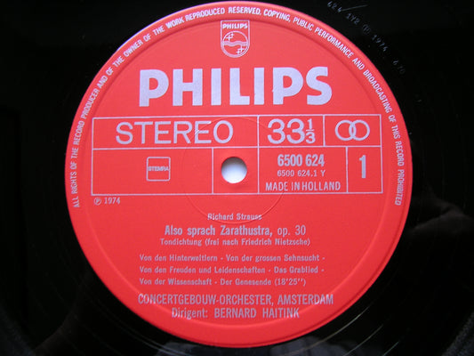 STRAUSS: ALSO SPRACH ZARATHUSTRA      HAITINK / CONCERTGEBOUW ORCHESTRA    6500 624
