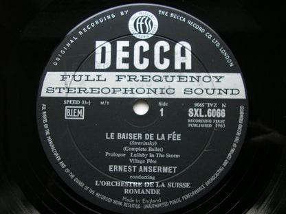SXL 6066  STRAVINSKY: LE BAISER DE LA FEE      ANSERMET / SUISSE ROMANDE     ED1