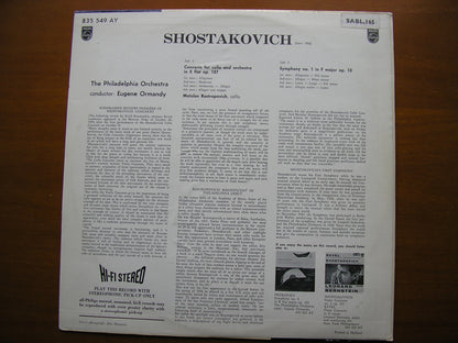 SHOSTAKOVICH: CELLO CONCERTO No. 1 / SYMPHONY No. 1