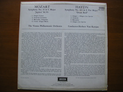 SXL 6067  MOZART: SYMPHONY No. 41 / HAYDN: SYMPHONY No. 103      KARAJAN / VIENNA PHILHARMONIC      ED1