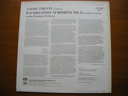 RACHMANINOV: SYMPHONY No. 2      PREVIN / LONDON SYMPHONY     ASD 2889