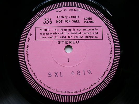 SCHUMANN: SYMPHONIES Nos. 1 & 4       MEHTA / VIENNA PHILHARMONIC    test pressing     SXL 6819