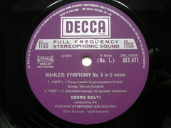 MAHLER: SYMPHONY No. 5 / DES KNABEN WUNDERHORN    MINTON / CHICAGO SYMPHONY / GEORG SOLTI     SET 471 / 2