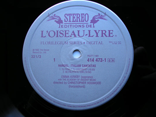 HANDEL: ITALIAN CANTATAS      KIRKBY / ACADEMY OF ANCIENT MUSIC / HOGWOOD     414 473