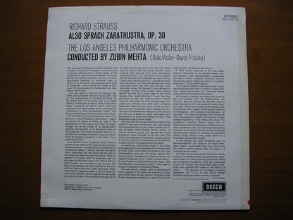 STRAUSS: ALSO SPRACH ZARATHUSTRA      ZUBIN MEHTA / LOS ANGELES PHILHARMONIC    SXL 6379