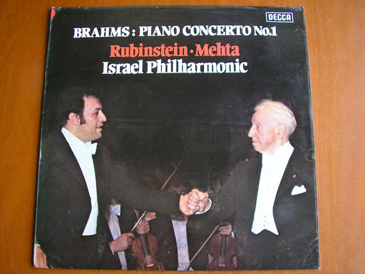 BRAHMS: PIANO CONCERTO No. 1      RUBINSTEIN / ISRAEL PHILHARMONIC / MEHTA     test pressing   SXL 6797