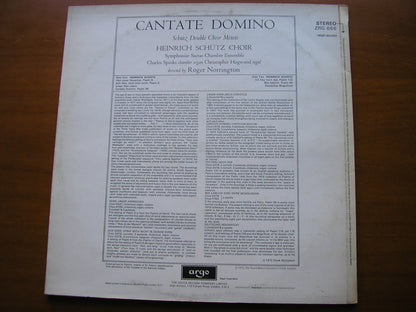 SCHUTZ: CANTATE DOMINO      NORRINGTON / HEINRICH SCHUTZ CHOIR     ZRG 666