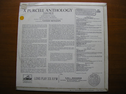 PURCELL: MUSIC FOR THE THEATRE      CARLYLE / BATH FESTIVAL ORCHESTRA / MENUHIN    ASD 2261