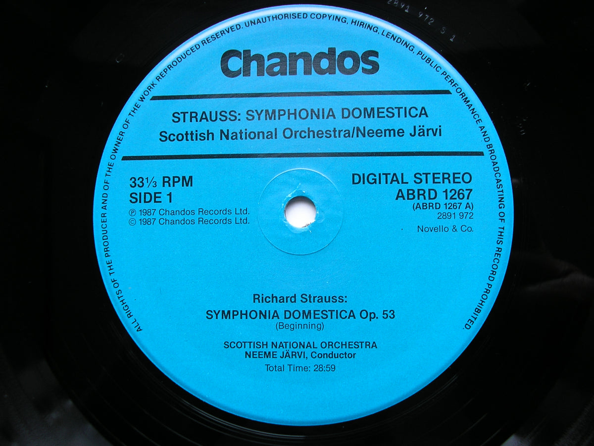 STRAUSS: SINFONIA DOMESTICA / TILLEULENSPIEGEL / TWO SONGS      LOTT / SCOTTISH NATIONAL ORCHESTRA / JARVI      ABRD 1267