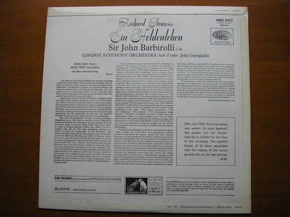STRAUSS: EIN HELDENLEBEN      BARBIROLLI / LONDON SYMPHONY     ASD 2613