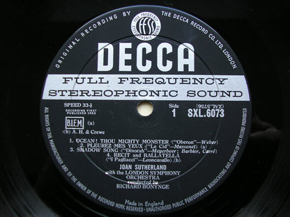 SXL 6073  COMMAND PERFORMANCE Volume 1: OPERA ARIAS      JOAN SUTHERLAND / LONDON SYMPHONY / BONYNGE      ED1