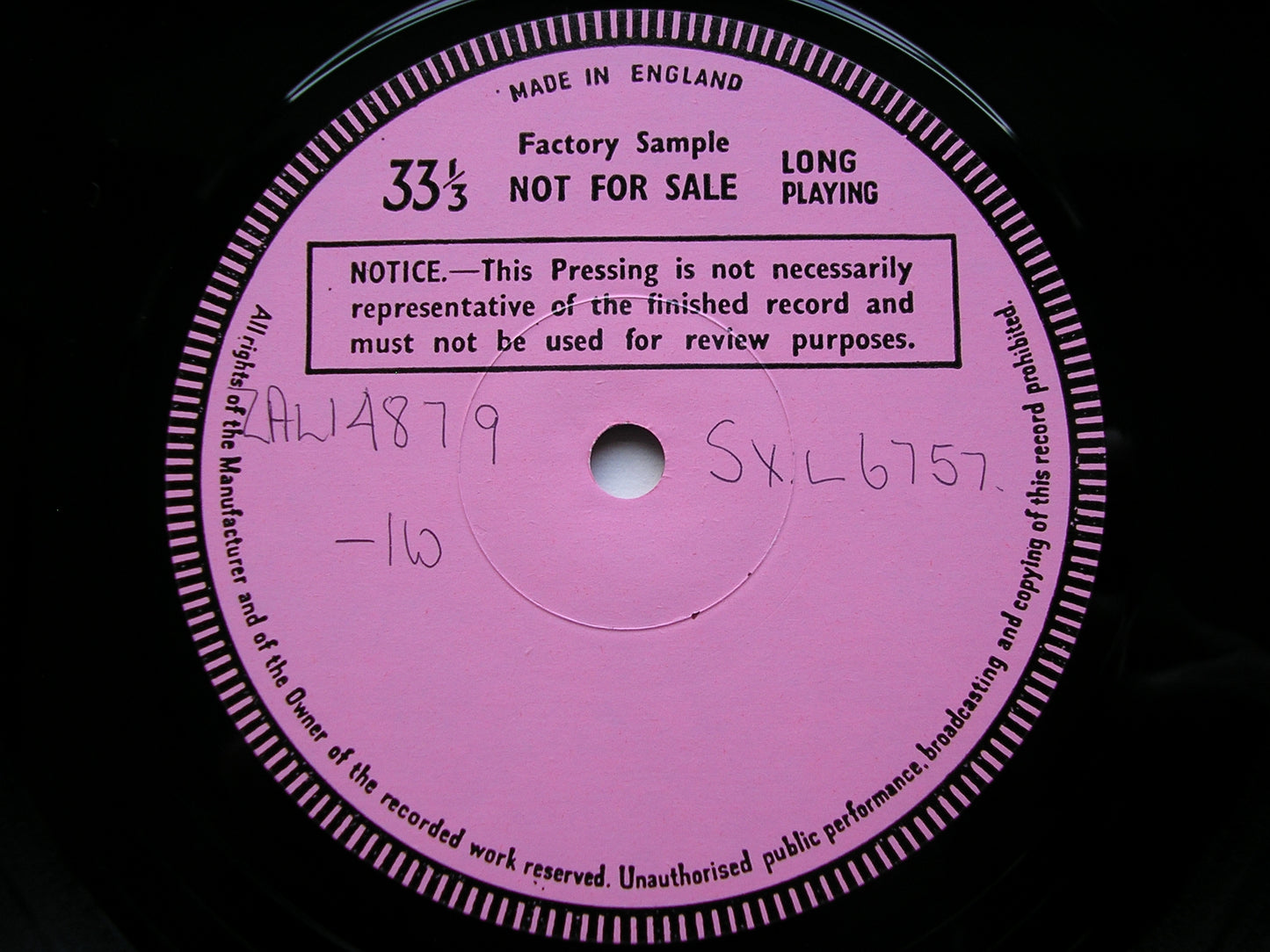 CONCERTOS FROM SPAIN: MONTSALVAGE  Concerto Breve / SURINACH Piano Concerto      LARROCHA / ROYAL PHILHARMONIC / DE BURGOS   test pressing     SXL 6757