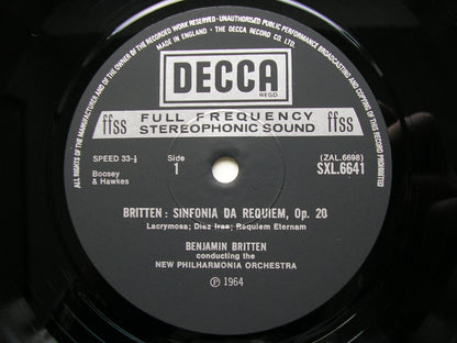 BRITTEN: CELLO SYMPHONY Op. 68 / SINFONIA DA REQUIEM     ROSTROPOVICH / ECO / NPO / BRITTEN    SXL 6641