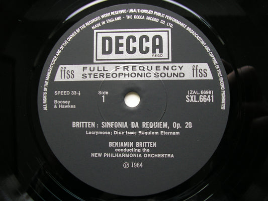 BRITTEN: CELLO SYMPHONY Op. 68 / SINFONIA DA REQUIEM     ROSTROPOVICH / ECO / NPO / BRITTEN    SXL 6641