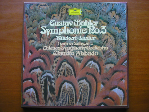 MAHLER: SYMPHONY No. 5 / RUCKERT LIEDER     SCHWARZ / CHICAGO SYMPHONY / CLAUDIO ABBADO    2 LP    2707 128