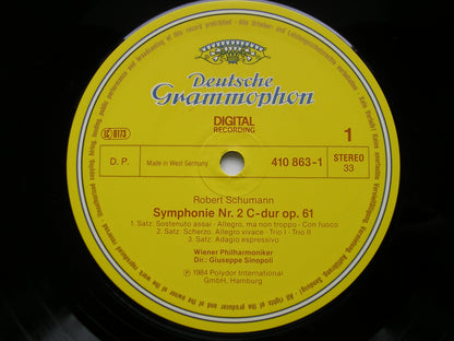 SCHUMANN: SYMPHONY No. 2 / MANFRED OVERTURE     SINOPOLI / VIENNA PHILHARMONIC    410 863