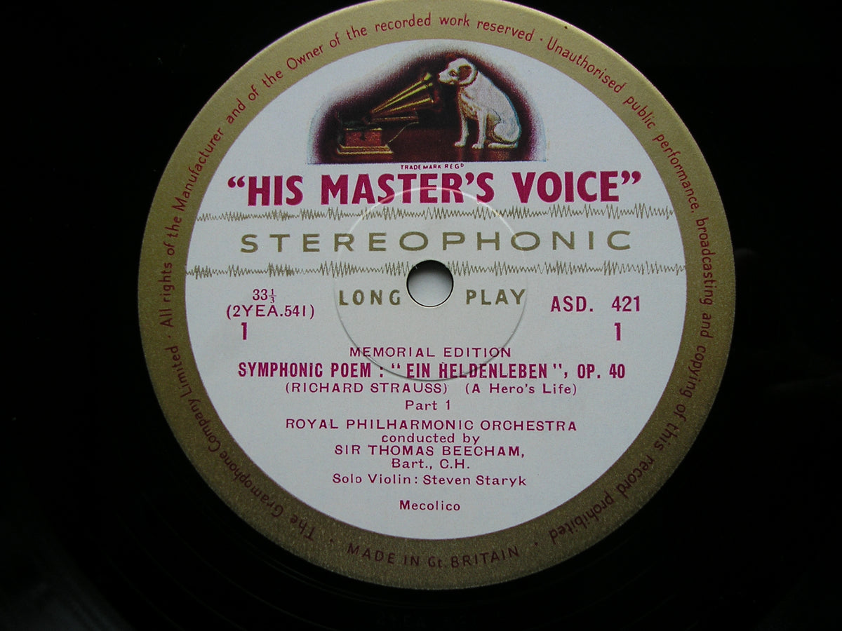 STRAUSS: EIN HELDENLEBEN     BEECHAM / ROYAL PHILHARMONIC     ASD 421