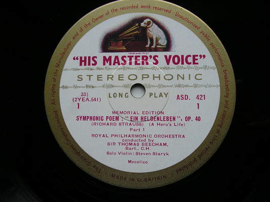 STRAUSS: EIN HELDENLEBEN     BEECHAM / ROYAL PHILHARMONIC     ASD 421